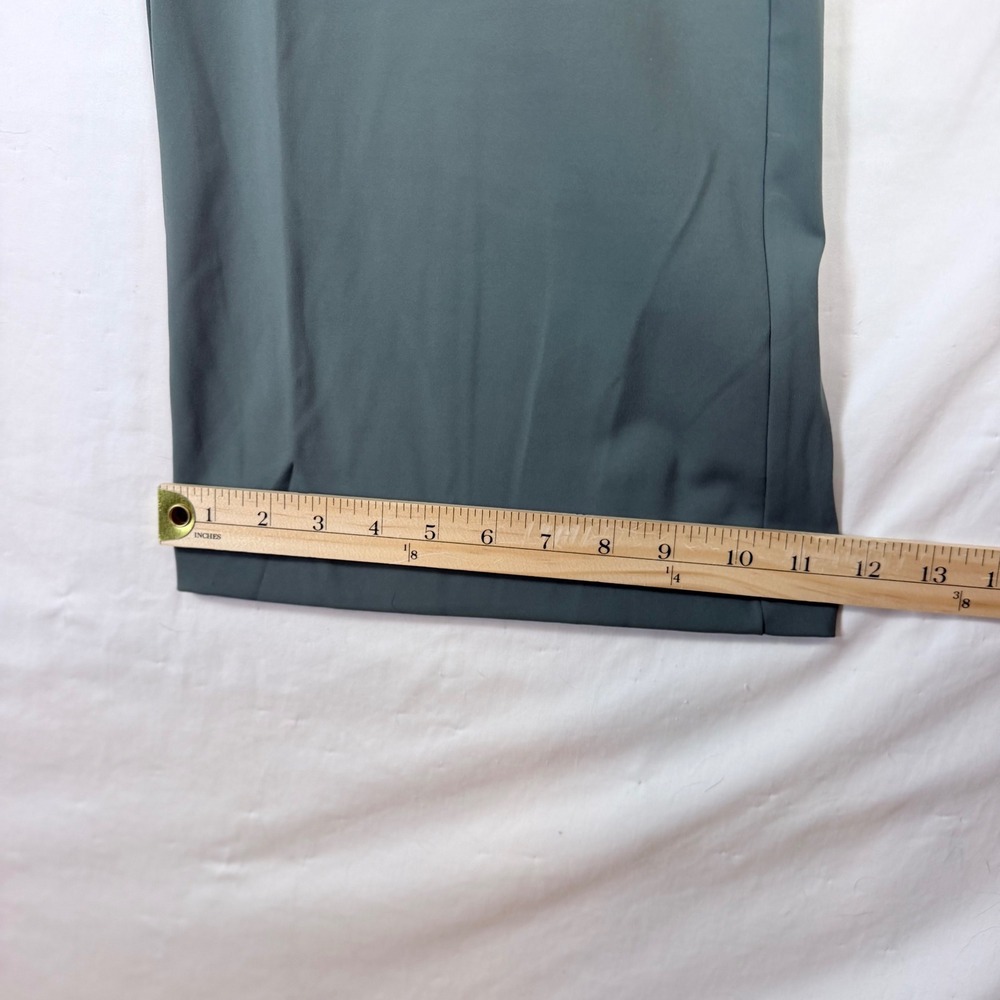 Halara Flex DayStretch High Waisted Straight Leg Trouser Pants L Tall Green Work - Picture 9 of 9